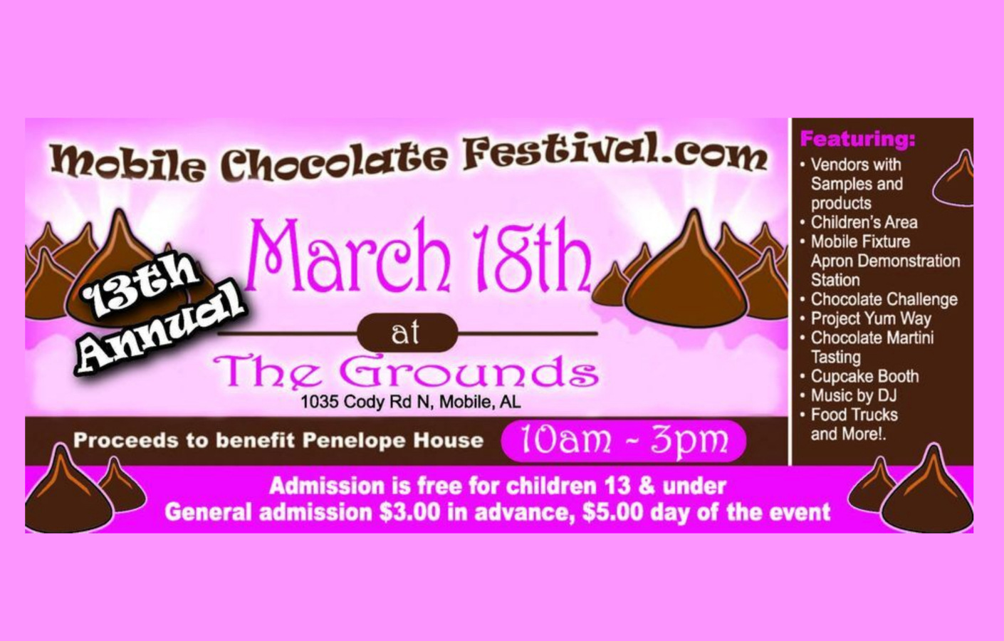 THIRTEENTH ANNUAL MOBILE CHOCOLATE FESTIVAL
