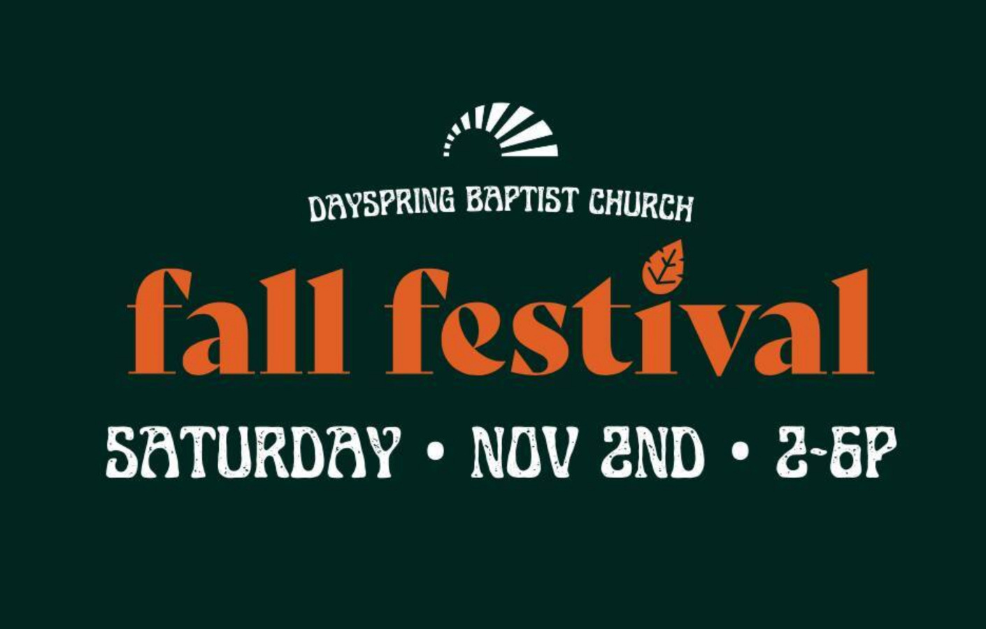 DAYSPRING FALL FESTIVAL 2024
