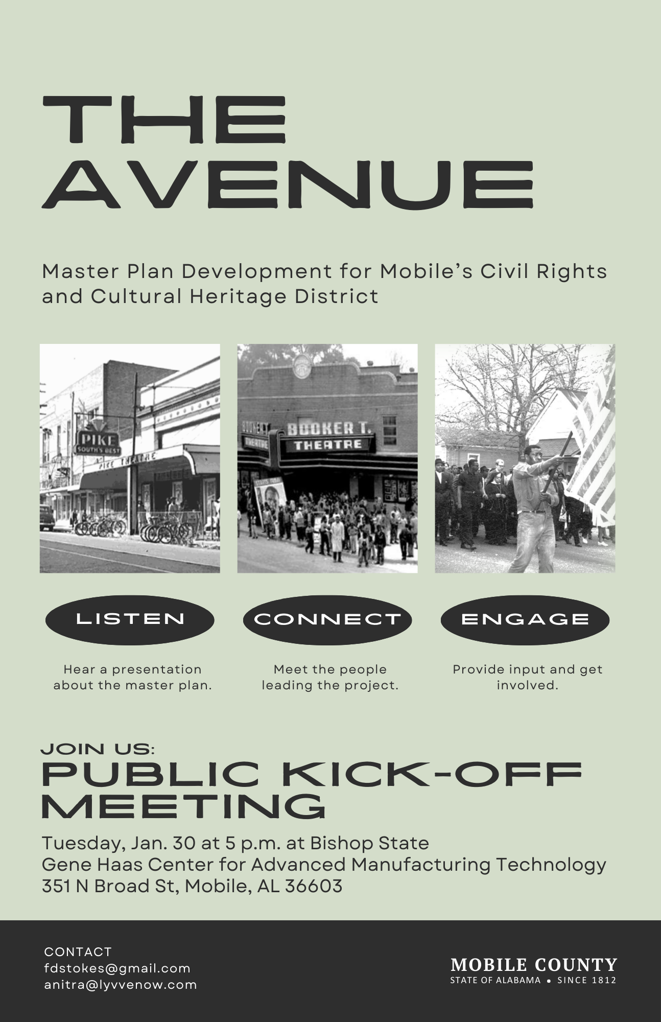 Public Meeting; Civil Rights & Cultural Heritage District