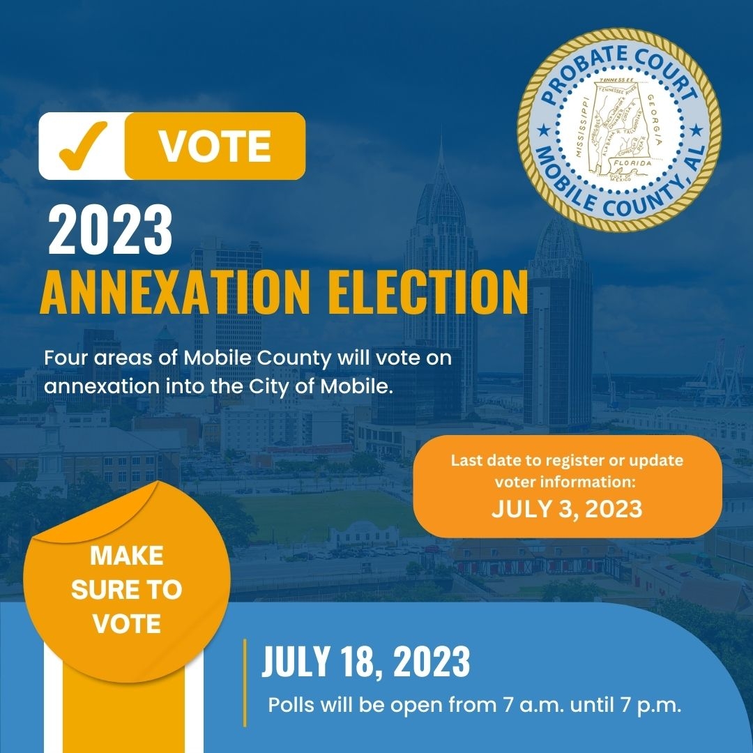 Probate Court Announces City Of Mobile Special Annexation Election ...