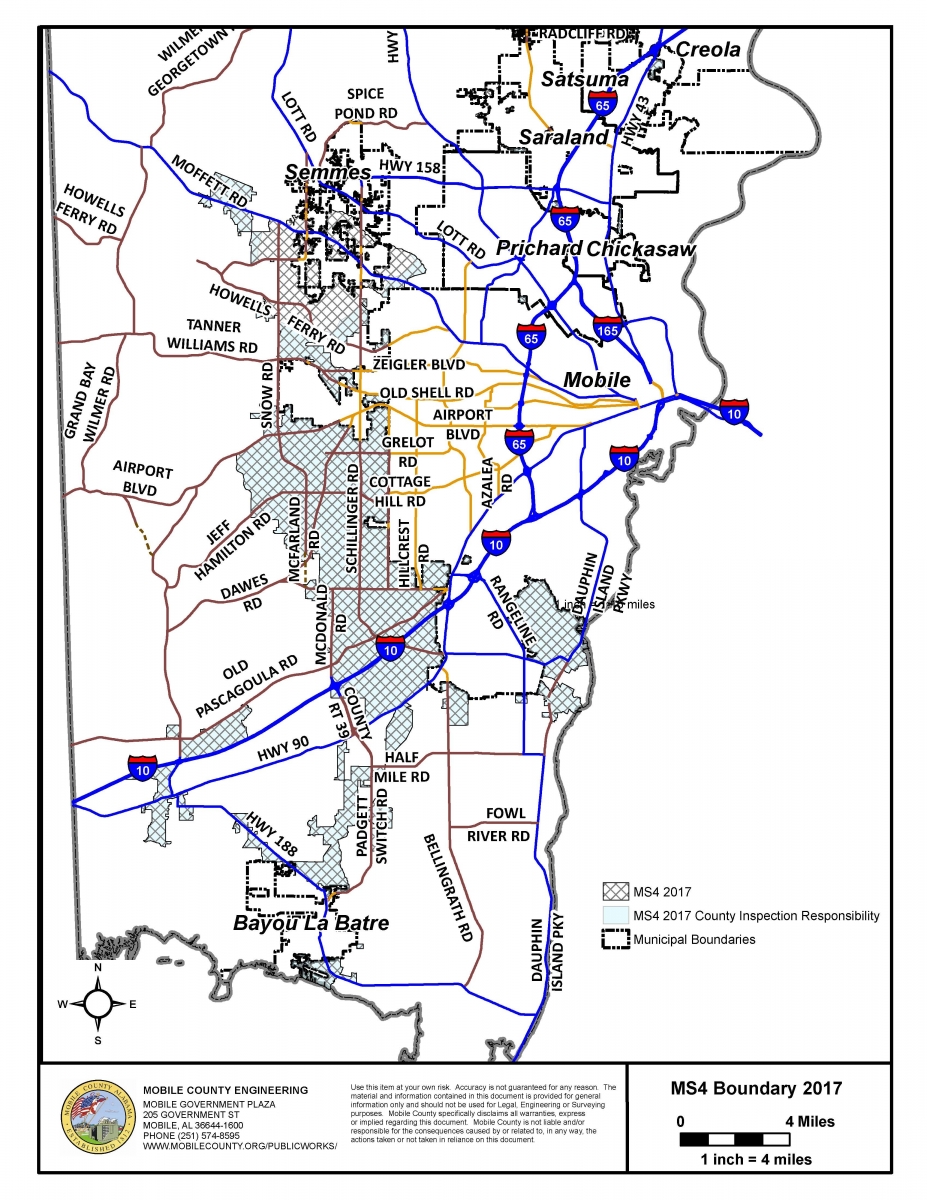 Mobile County Engineering map