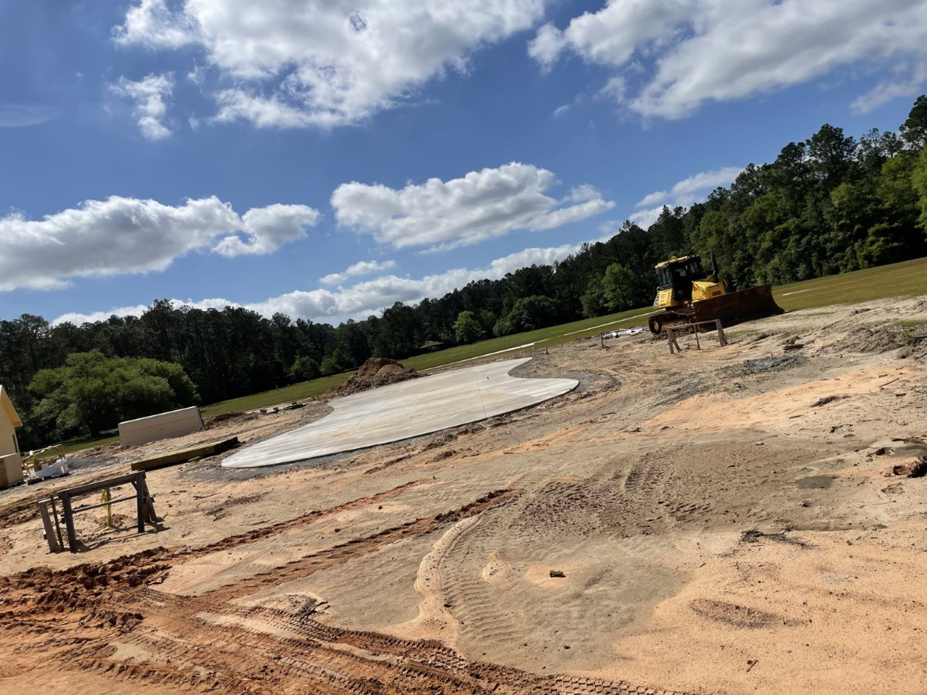 new splashpad under construction at Mobile County's Chickasabogue Park